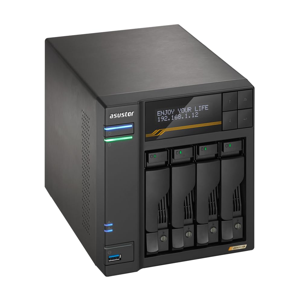 外付けハードディスク・ドライブ ASUSTOR AS6804T NAS DDR5/32GB 10Gbe/5Gbe Amazon.com: Asustor / DiscTech 18TB NAS Bundle: AS6804T Lockerstor